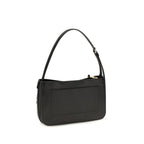 Ferragamo Black Calf Leather Bos Taurus Shoulder Bag