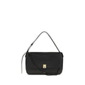 Ferragamo Black Calf Leather Bos Taurus Shoulder Bag