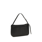 Ferragamo Black Calf Leather Bos Taurus Shoulder Bag
