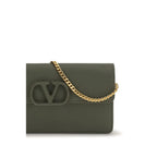 Valentino Garavani Bicolor Calf Leather Bos Taurus Wallet