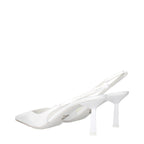 Prada White Leather High Heel Pumps