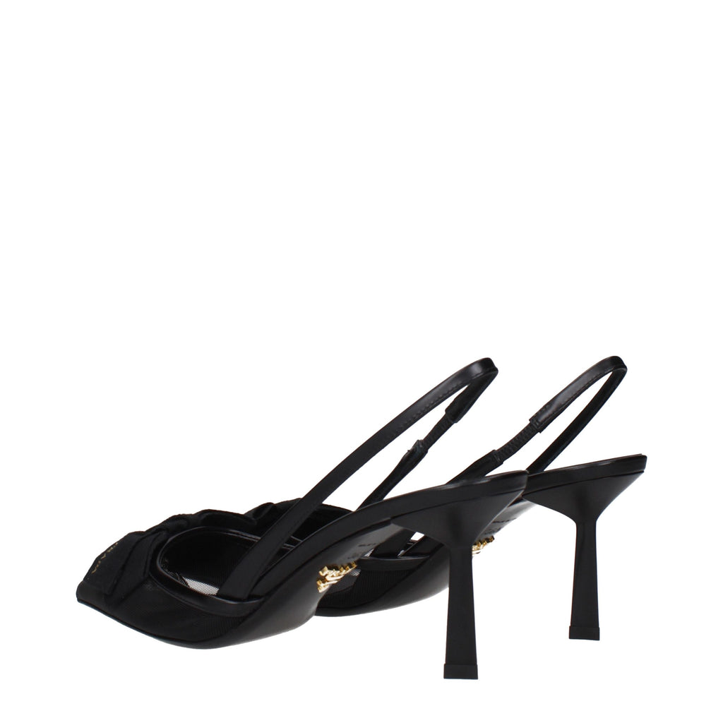 Prada Black Fibres High Heel Pumps