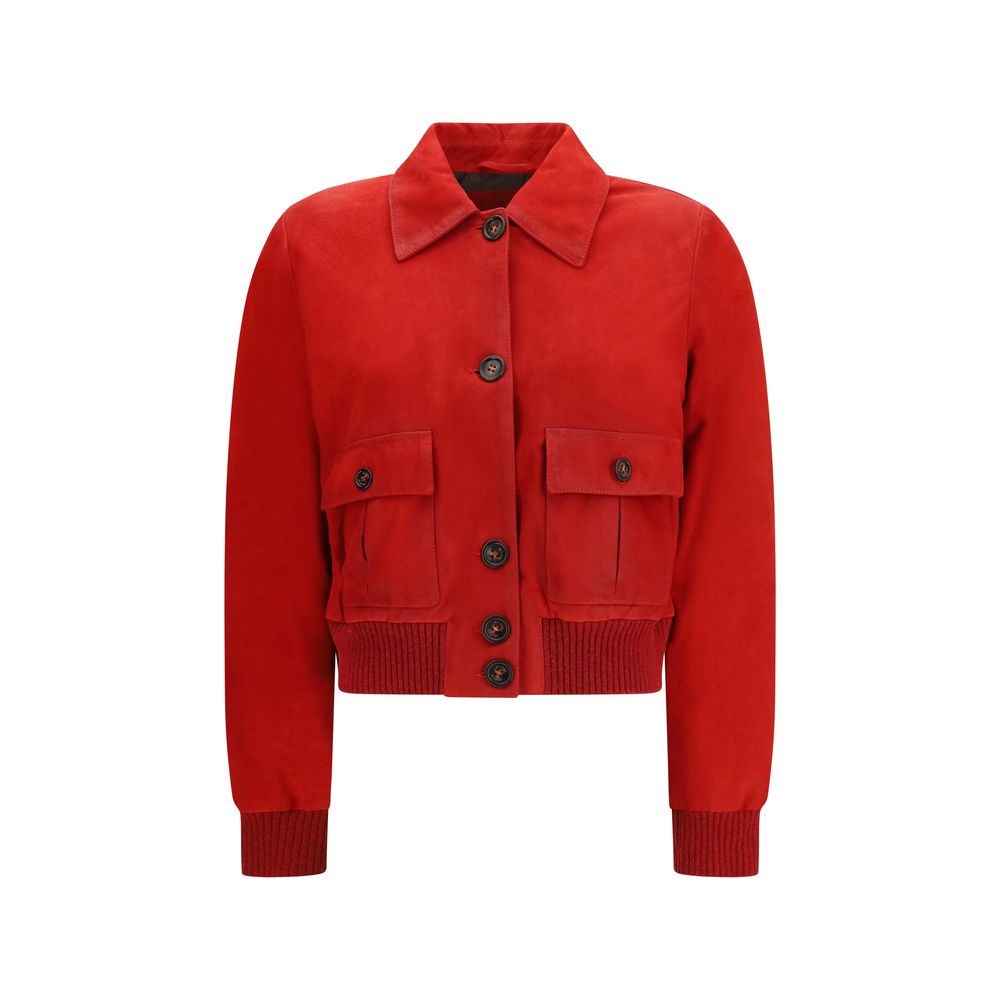 Valstar Red Goatskin Full-Length Jacket