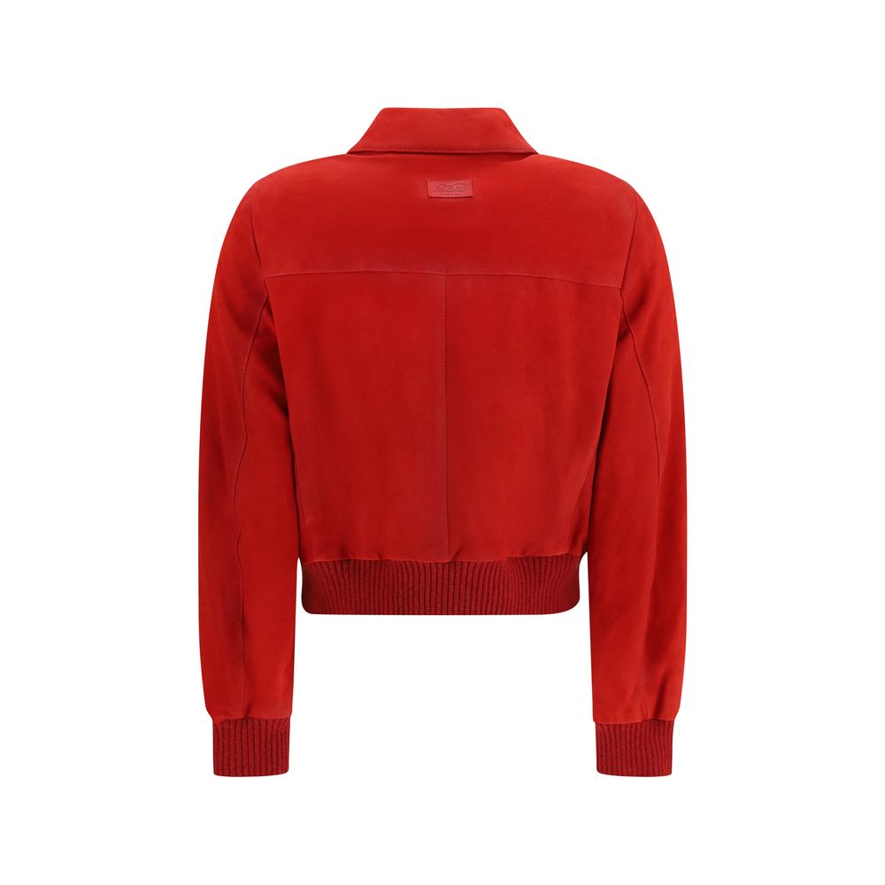 Valstar Red Goatskin Full-Length Jacket