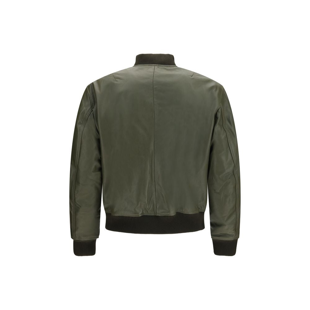 Sunflower Bicolor Calf Leather Bos Taurus Bomber - Eljoys Fashion 