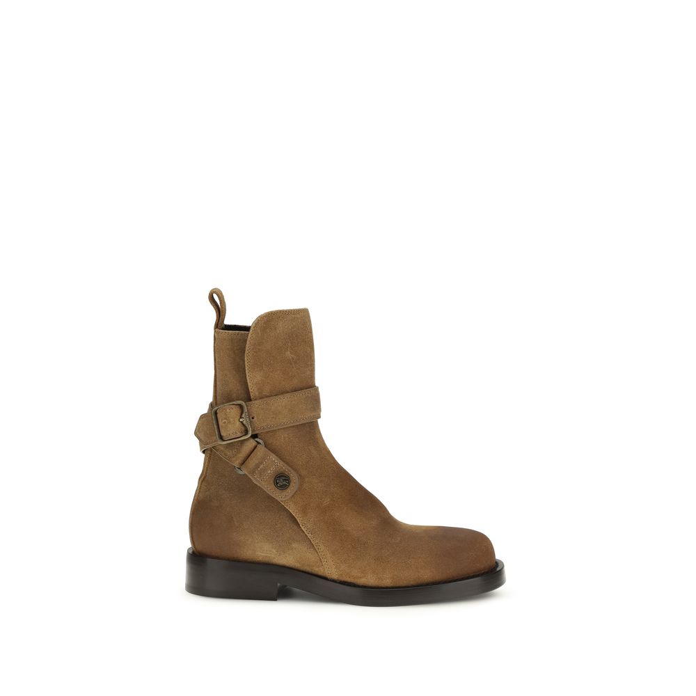 Burberry Brown Calf Leather Bos Taurus Lace-Up Boots - Eljoys Fashion 