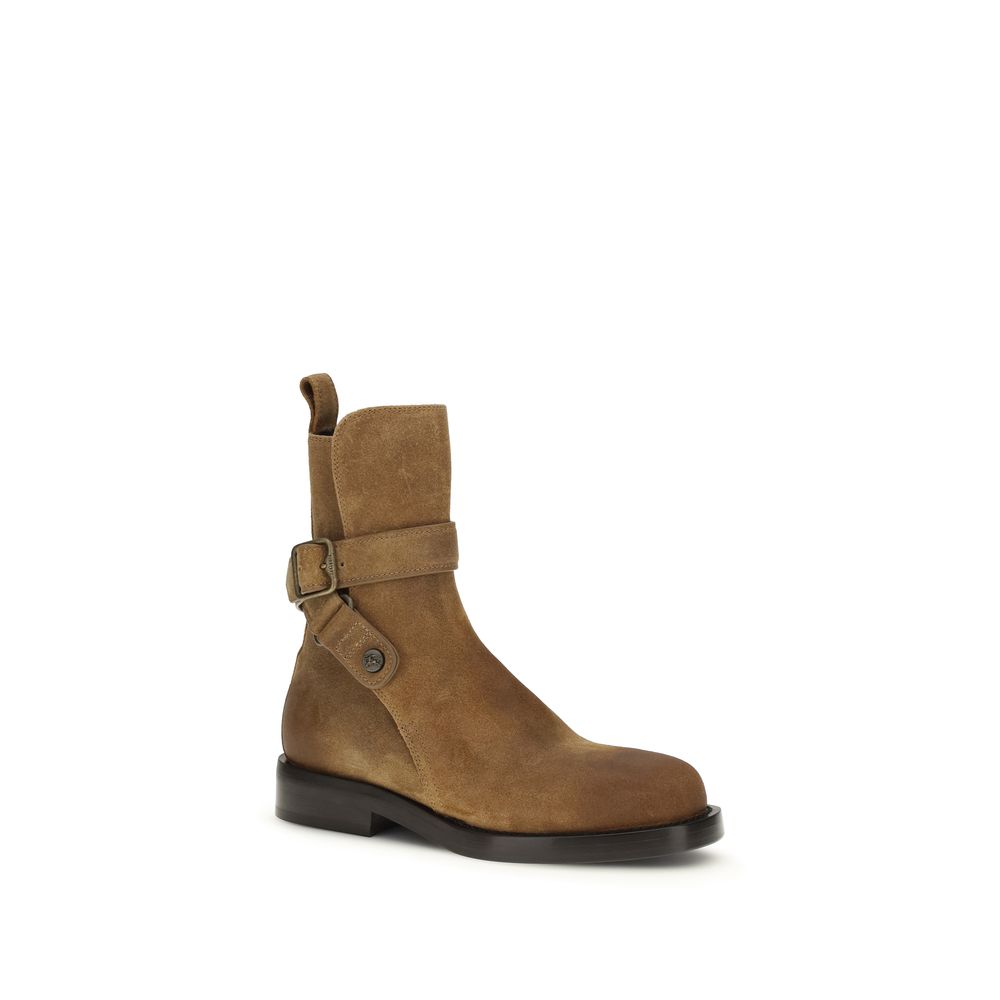 Burberry Brown Calf Leather Bos Taurus Lace-Up Boots - Eljoys Fashion 