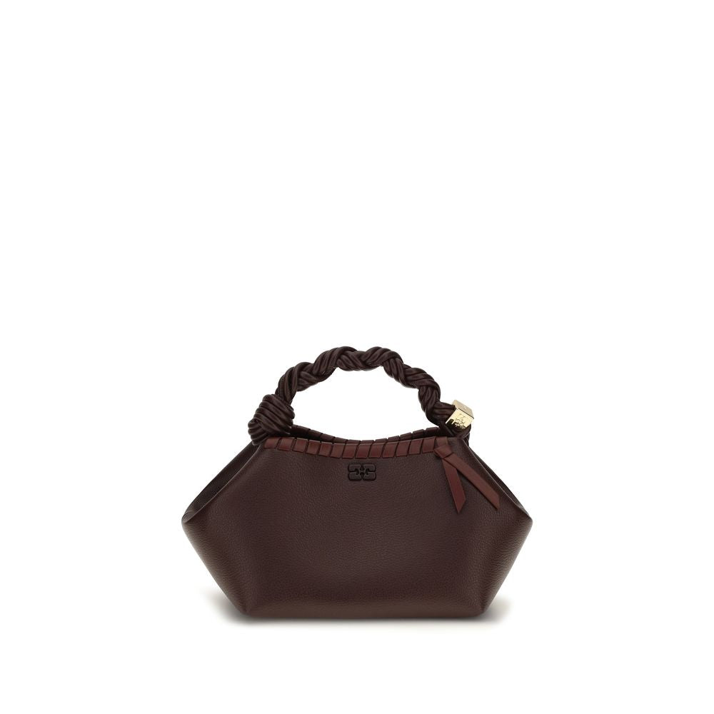 Ganni Brown Recycled Leather Handbag - Eljoys Fashion 