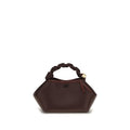 Ganni Brown Recycled Leather Handbag - Eljoys Fashion 