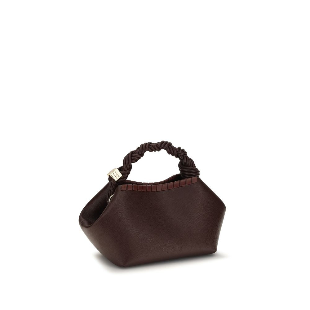 Ganni Brown Recycled Leather Handbag - Eljoys Fashion 