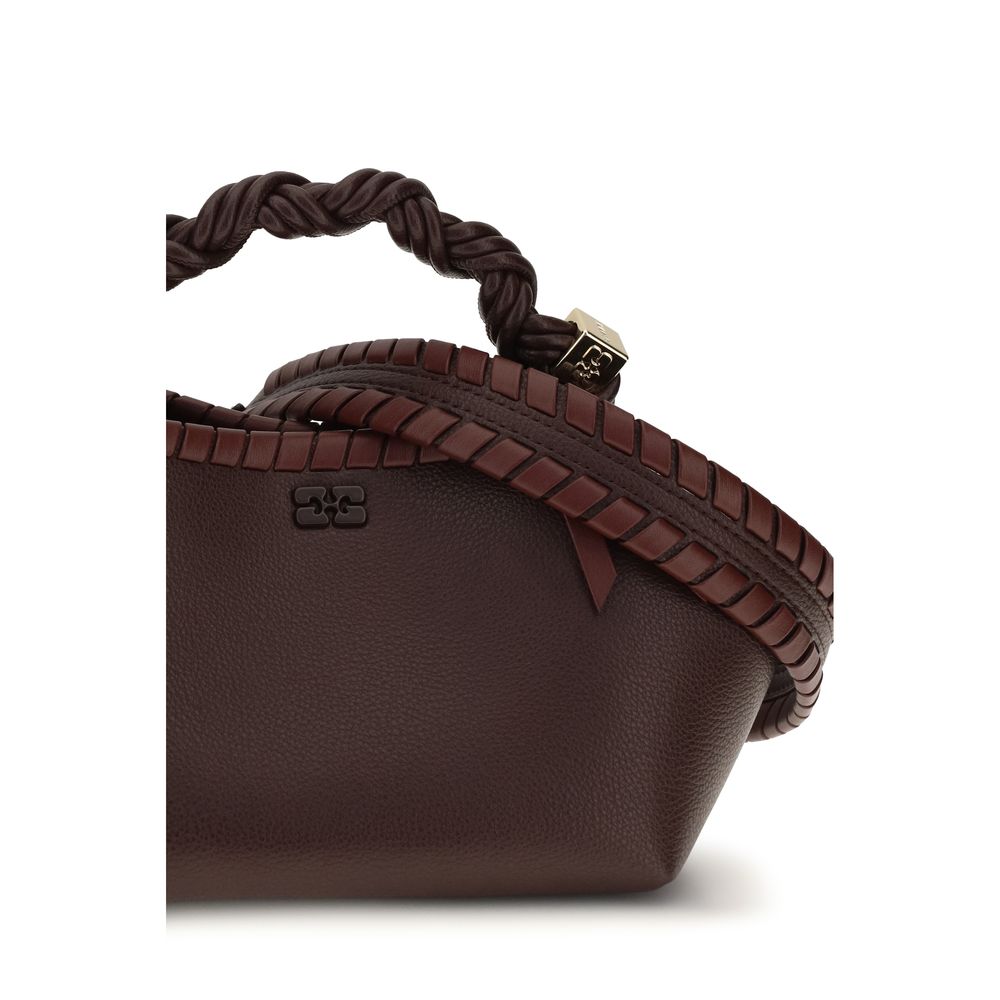 Ganni Brown Recycled Leather Handbag - Eljoys Fashion 