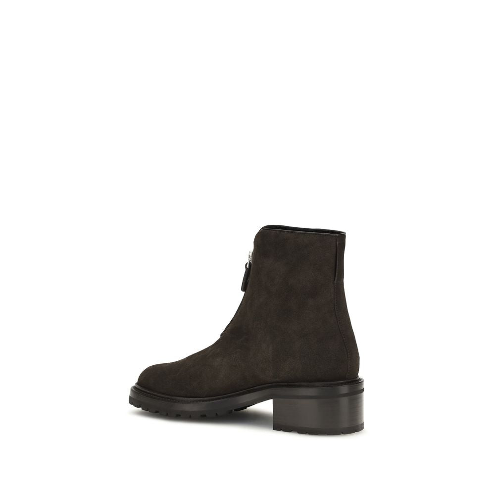 The Row Brown Suede Leather Ankle Boots - Eljoys Fashion 