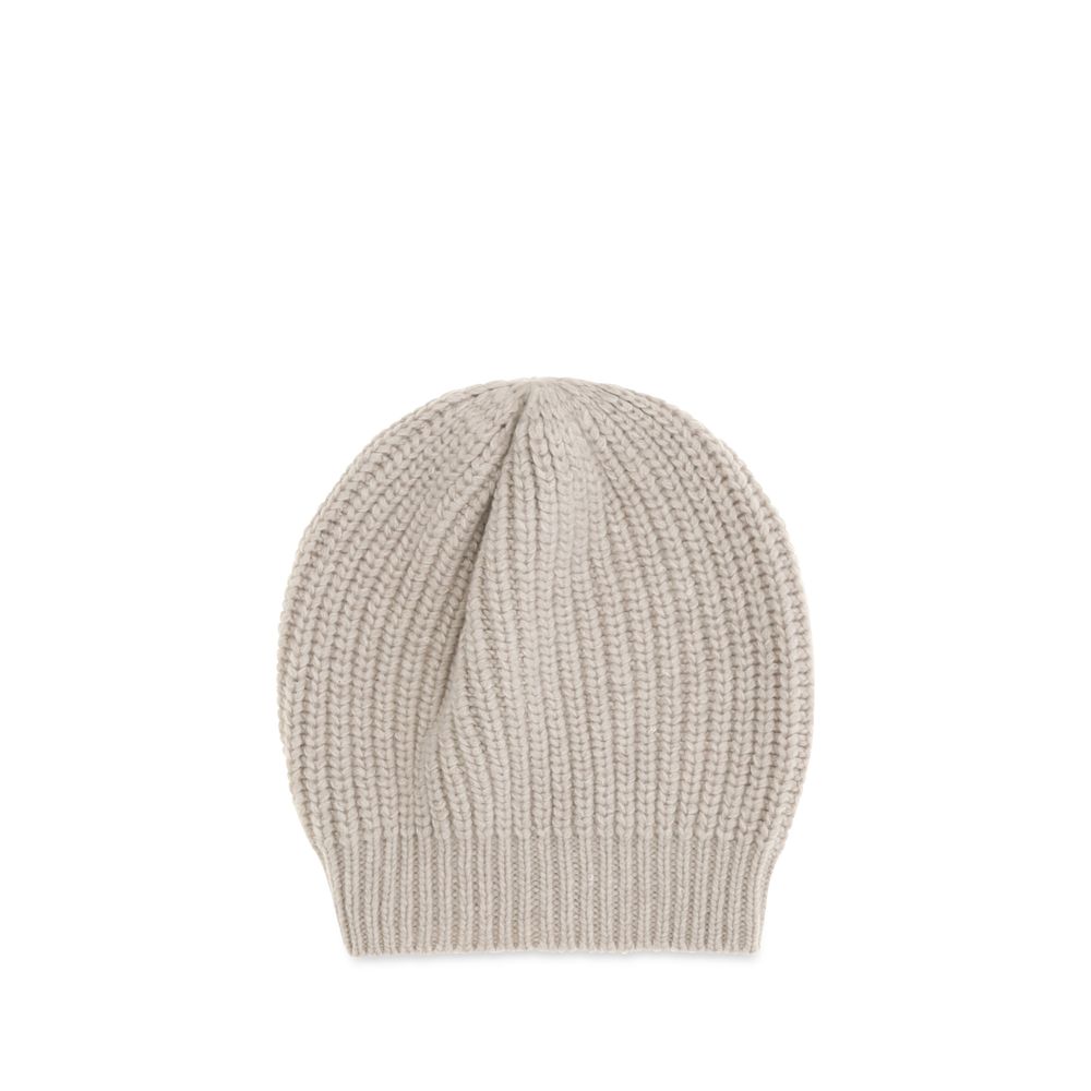 Brunello Cucinelli Beige Silk Beanie - Eljoys Fashion 