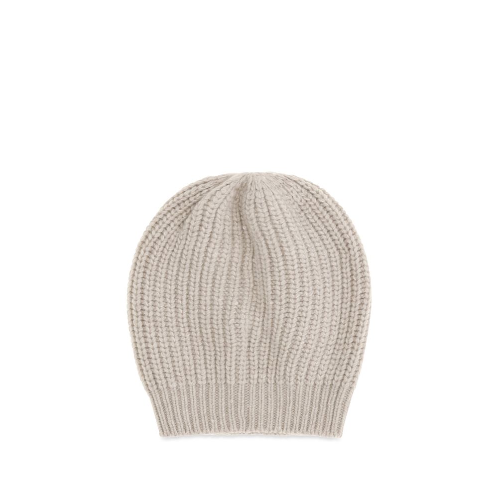 Brunello Cucinelli Beige Silk Beanie - Eljoys Fashion 