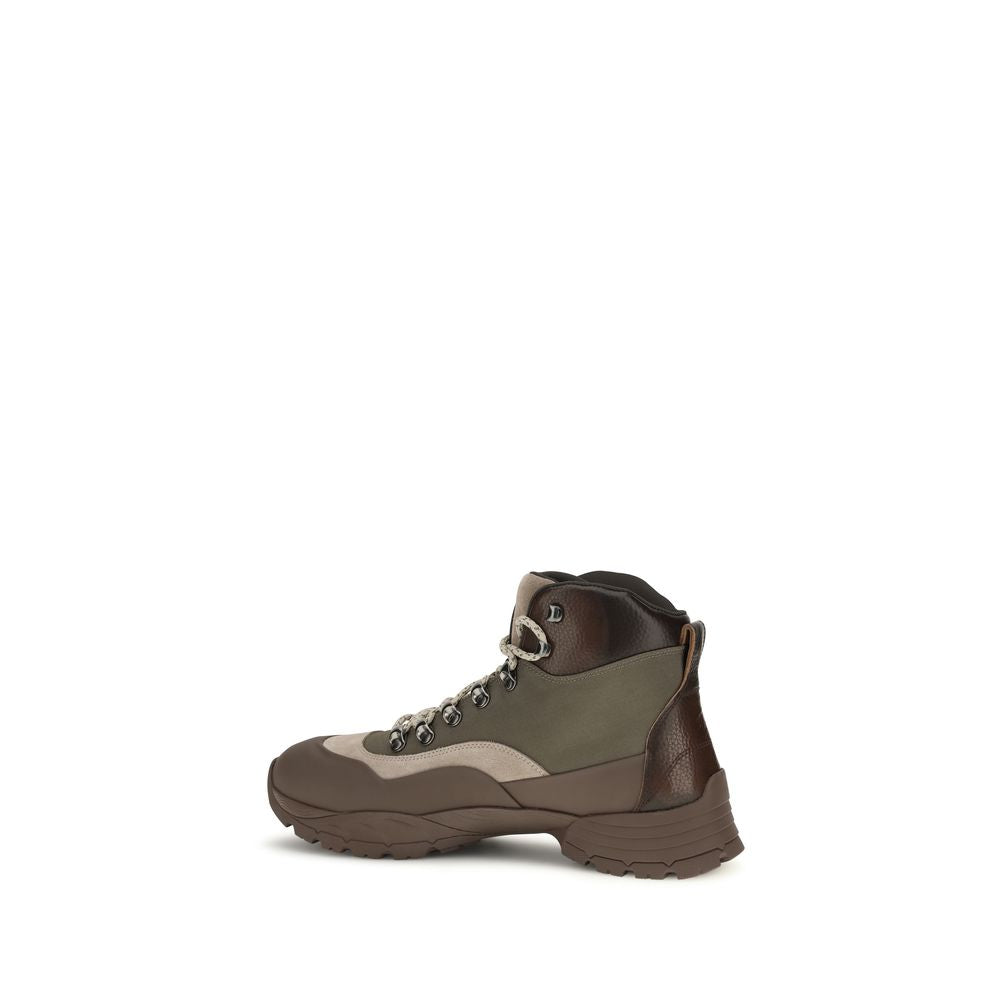 Brunello Cucinelli Bicolor Nylon Lace-Up Boots - Eljoys Fashion 