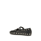 Ganni Black Recycled Polyester Ballet Flats