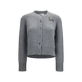 Burberry Gray Wool Oves Aries Cardigan