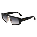 Victoria Beckham Black Metal & Plastic Sunglasses