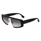 Victoria Beckham Black Metal & Plastic Sunglasses