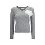 Self-Portrait Gray Cashmere Sweater