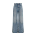 Saint Laurent Blue Cotton High-Waisted Jean