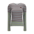 Ganni Gray Cotton Long Sleeve T-Shirt