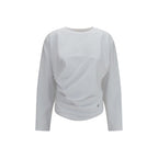Ganni White Cotton Pattern Shirt