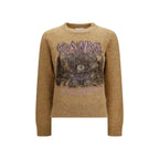 Ganni Beige Alpaca Vicugna Pacos Sweatshirt