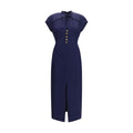 Alessandra Rich Blue Silk Casual Dress