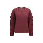Ganni Bordeaux Cotton Sweatshirt