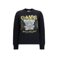Ganni Black Recycled Wool Sweatshirt