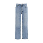 Represent Blue Cotton Straight-Leg Jeans