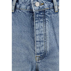 Represent Blue Cotton Straight-Leg Jeans