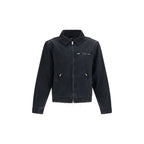 Represent Black Cotton Full-Length Jacket