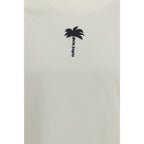Palm Angels Beige Cotton T-Shirt