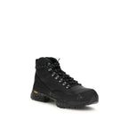 ROA Black Rubber Lace-Up Boots