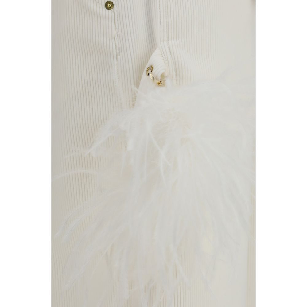 Darkpark White Cotton Casual Pants