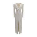 Alessandra Rich White Viscose Cocktail Dress