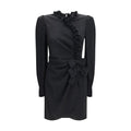 Alessandra Rich Black Silk Cocktail Dress
