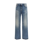 Amiri Blue Cotton Straight-Leg Jeans