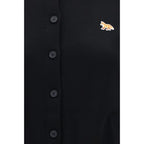 Maison Kitsuné Black Cotton Cardigan