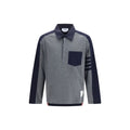 Thom Browne Gray Cotton Polo Shirt