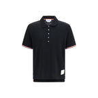 Thom Browne Black Cotton Polo Shirt