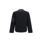 Thom Browne Black Wool Oves Aries Biker Jacket