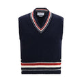 Thom Browne Blue Wool Oves Aries Sleeveles Sweater