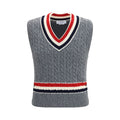 Thom Browne Gray Wool Oves Aries Sleeveles Sweater