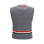 Thom Browne Gray Wool Oves Aries Sleeveles Sweater