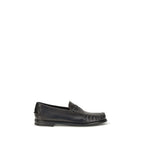 Prada Black Calf Leather Bos Taurus Slip-On Loafers