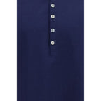 Thom Browne Blue Cotton Polo Shirt