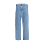Thom Browne Blue Cotton Relaxed Fit Jeans